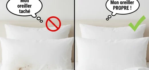 enlevez les taches sur les oreillers