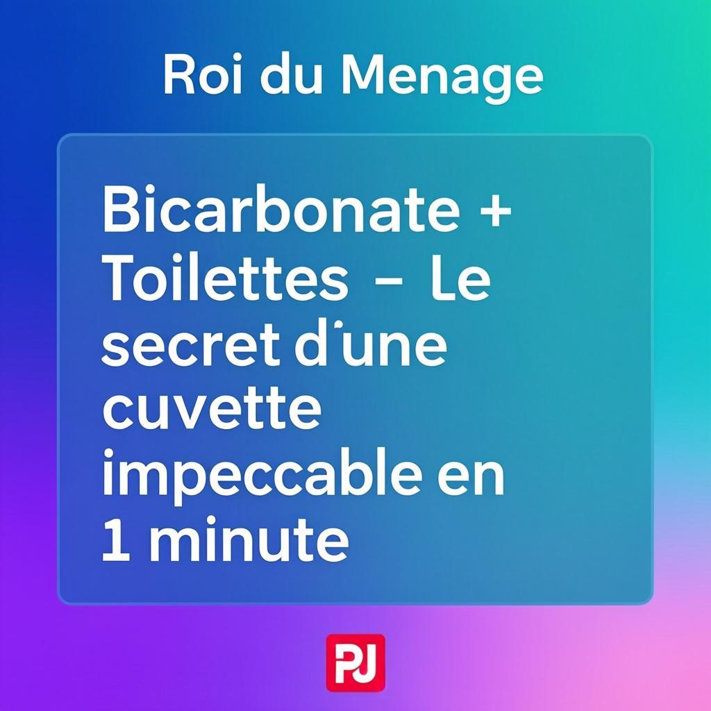 Bicarbonate de soude pour nettoyer les toilettes