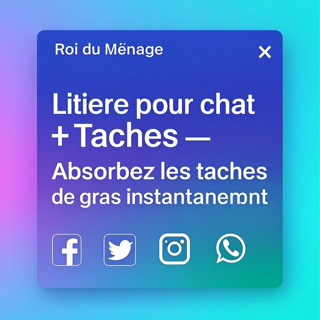 Litière pour chat pour absorber les taches tenaces