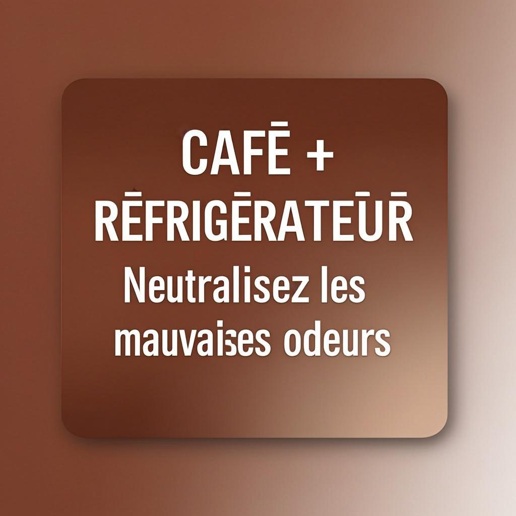 Café pour neutraliser les odeurs du réfrigérateur