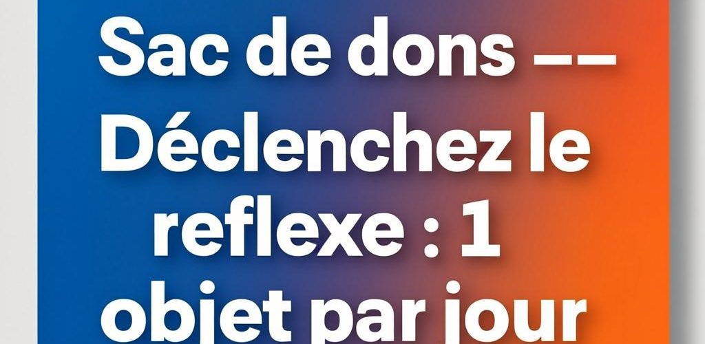 Sac de dons dans le placard pour désencombrer facilement