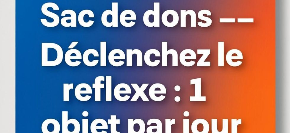 Sac de dons dans le placard pour désencombrer facilement