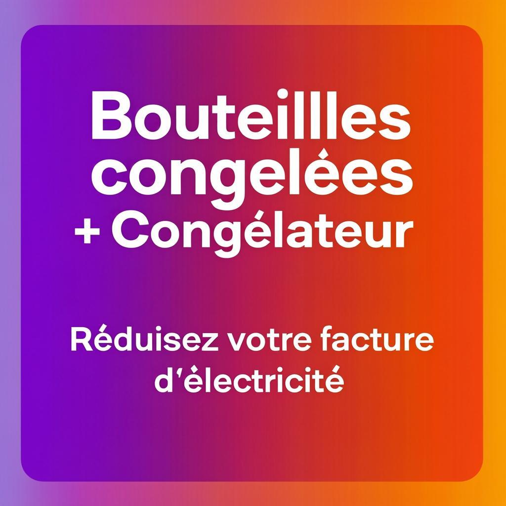 Bouteilles congelées dans le congélateur