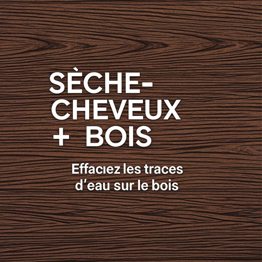 Sèche-cheveux pour réparer les traces sur le bois