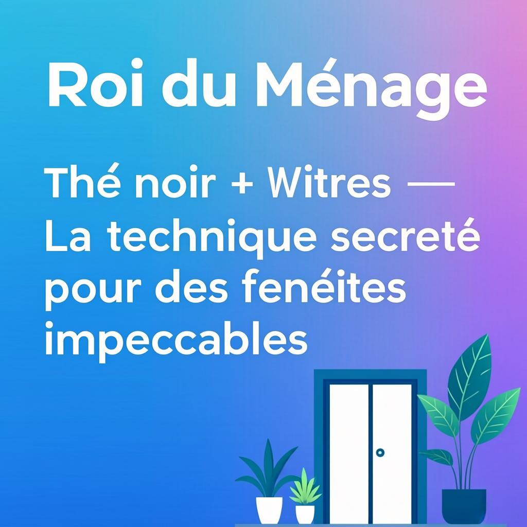 Thé noir pour des vitres étincelantes