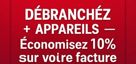 Débrancher les appareils électriques pour économiser de l'énergie