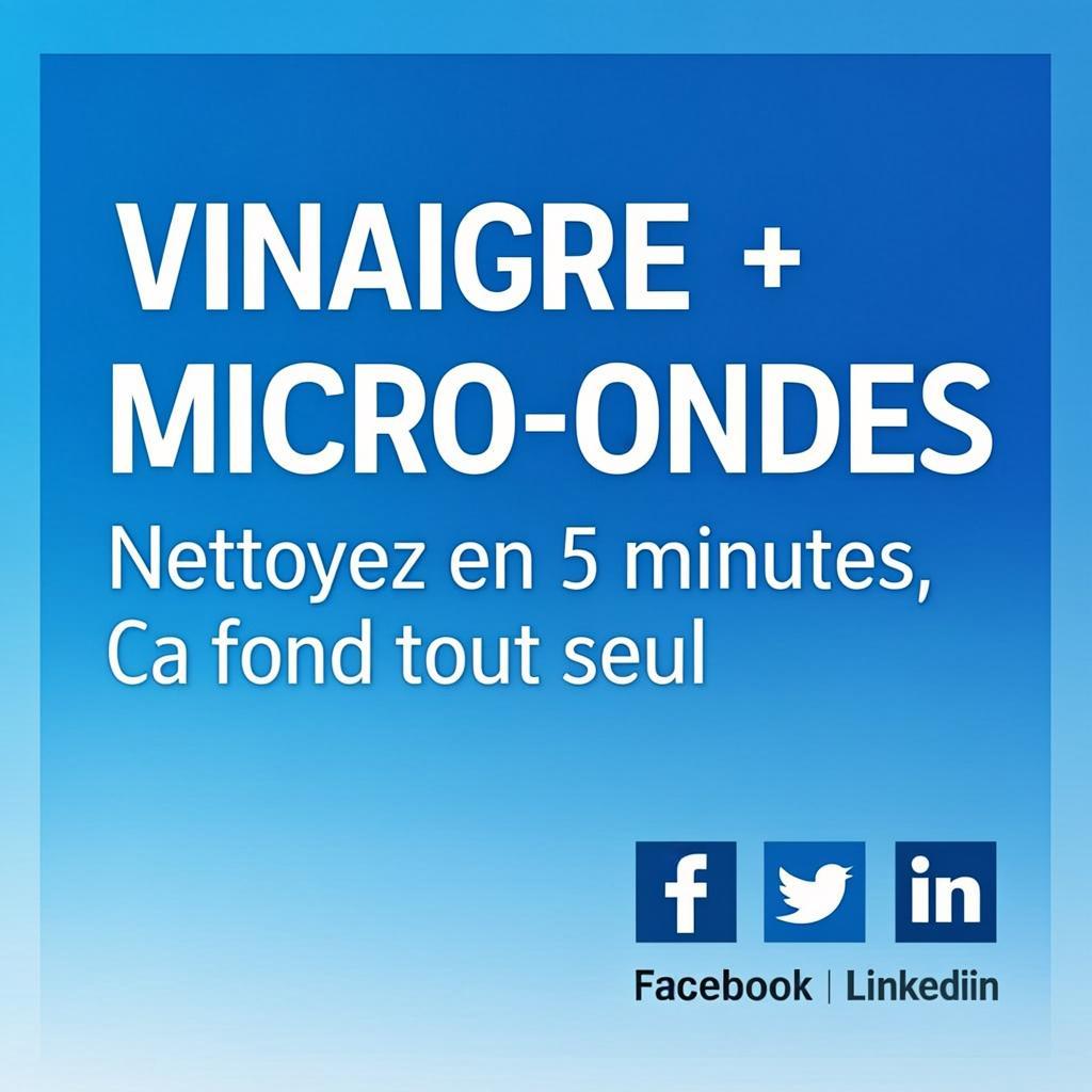 Vinaigre pour nettoyer le micro-ondes