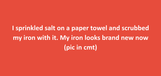 Salt on ironing board trick for smoother ironing