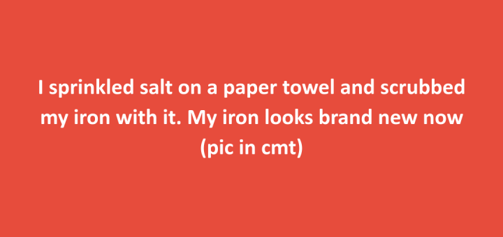 Salt on ironing board trick for smoother ironing