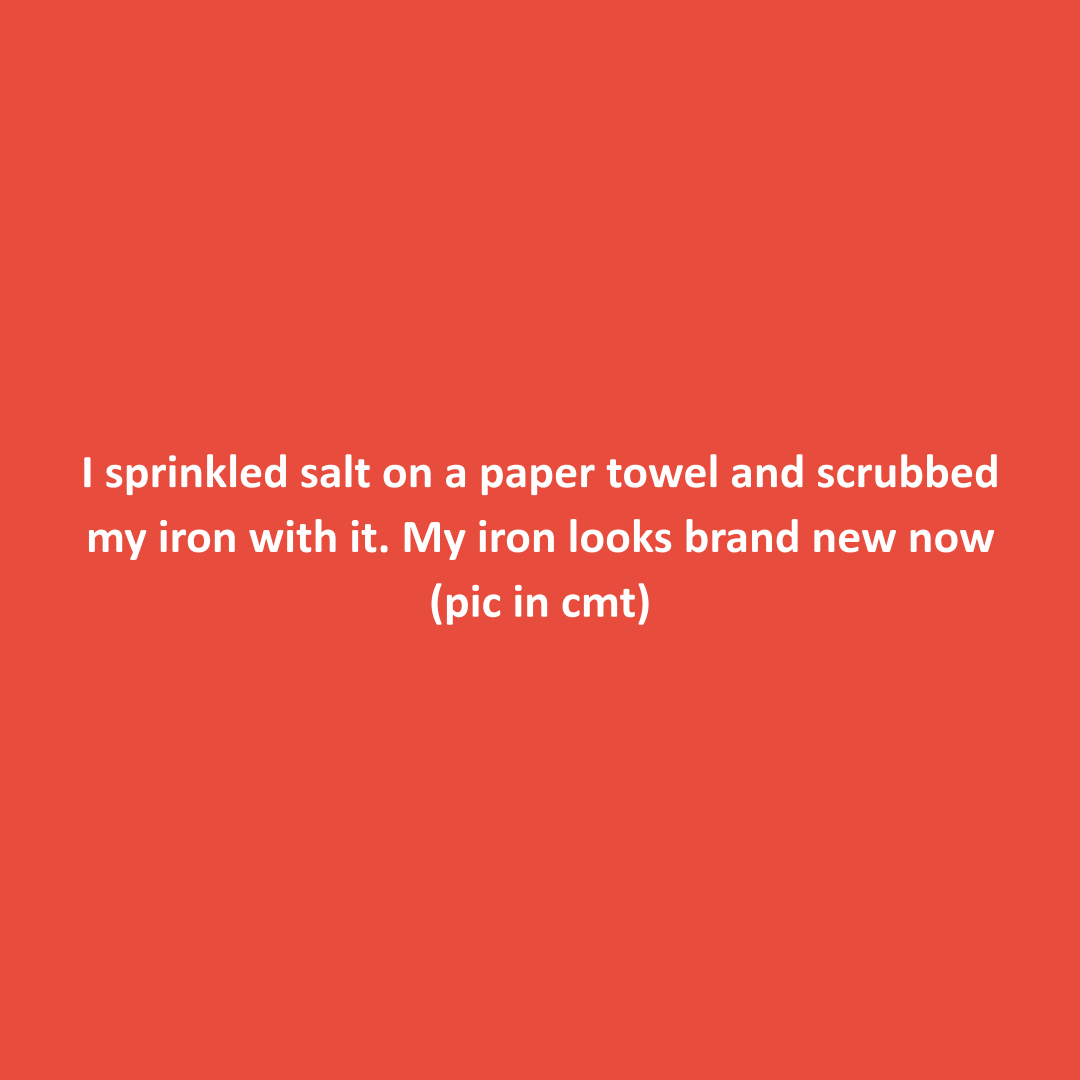 Salt for perfect ironing