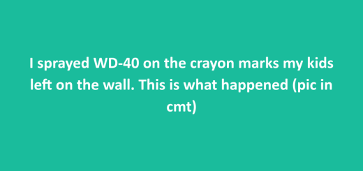 WD-40 trick to remove crayon marks from walls